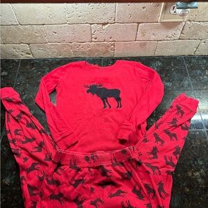 Red Moose Pajama Set